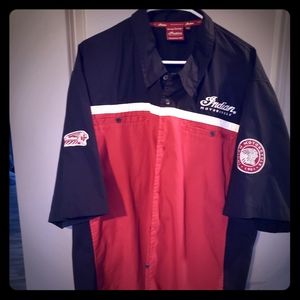 Indian motorcycle men's button down shirt